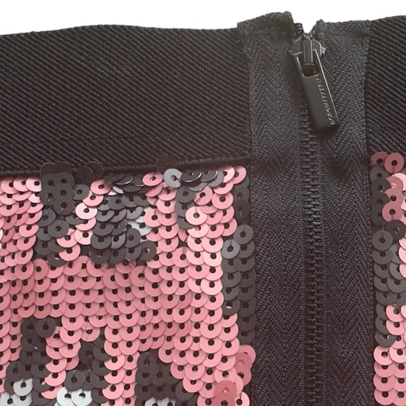 BCBGMAXAZRIA Sequin mini skirt; Black and pink; Size S; Excellent condition; - Picture 7 of 8